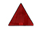 Catadioptre triangulaire 156*136 rouge auto-adhésif