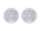 Catadioptre rond 60 mm blanc auto-adhésif (Jeu de 2)