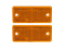 Catadioptre rectangulaire 90*40 jaune (Jeu de 2)