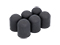 Cache rotule 50mm doux noire (Jeu de 6)
