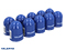 Cache rotule 50mm plastique bleu (Jeu de 10)